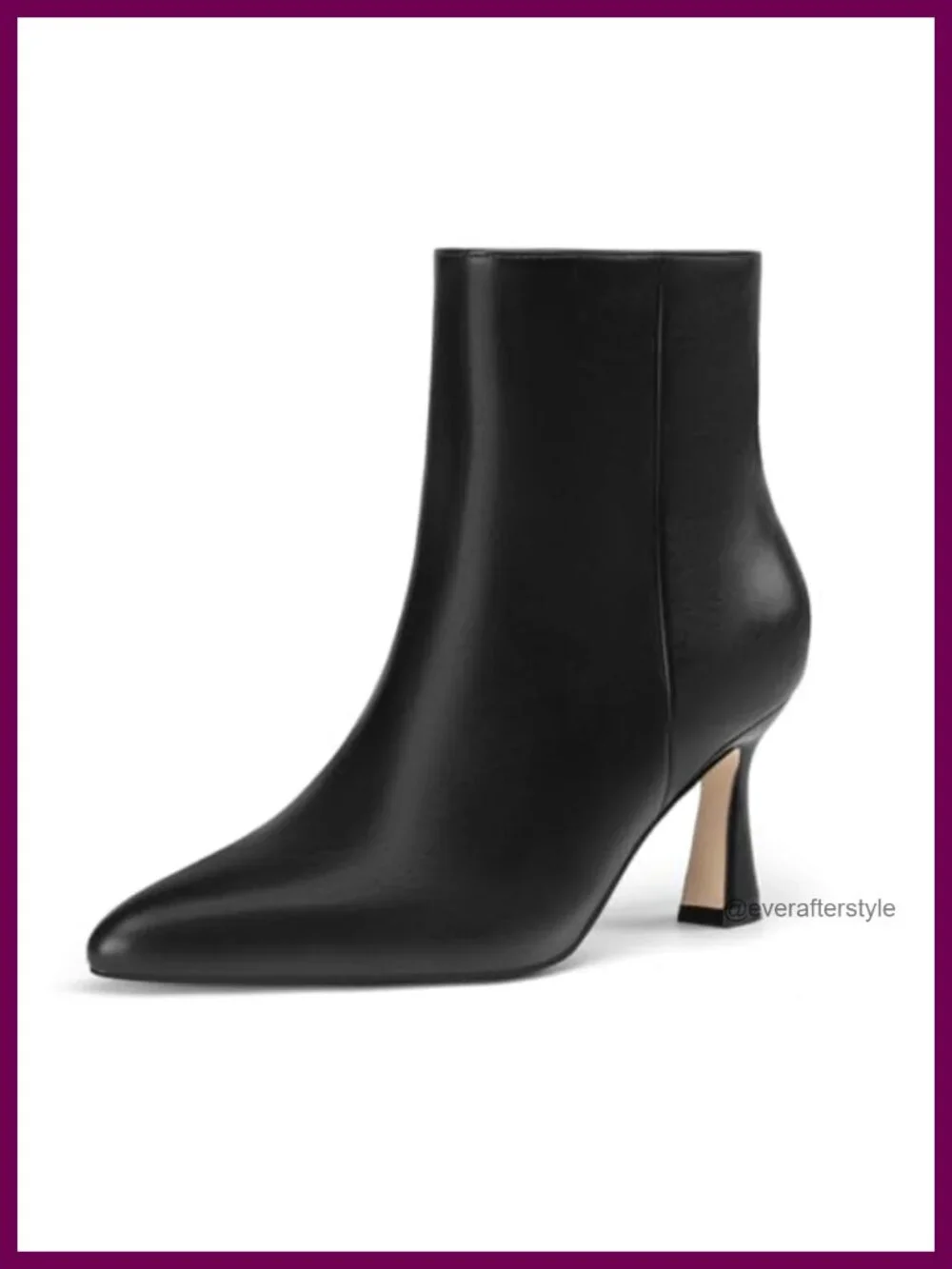 Modern Pointed Toe Stiletto Heel Ankle Boots, Side Zip Dress Booties